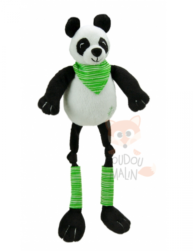  longues pattes pandacour panda noir blanc bambou bandana vert 